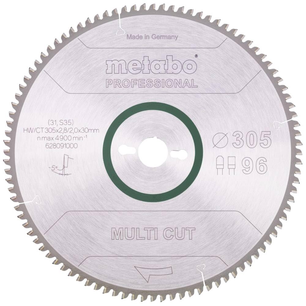 Metabo 628091000 HW/CT Circular Saw Blade 96 Cogs 305x30 mm