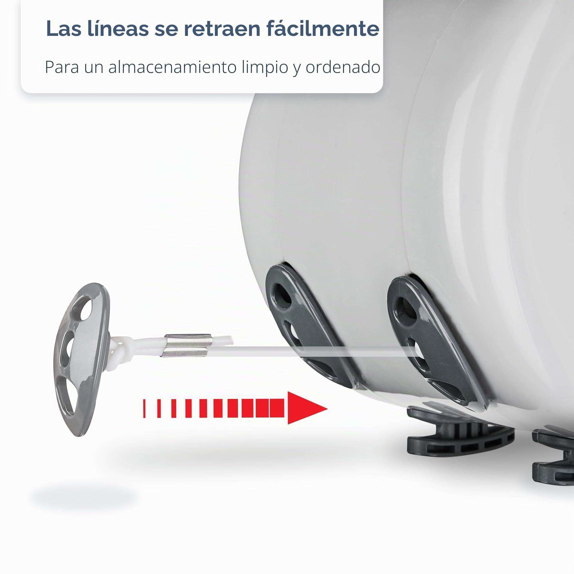 Minky Cuerda Retractable para Tender en Exterior - 30 m (2x15m)