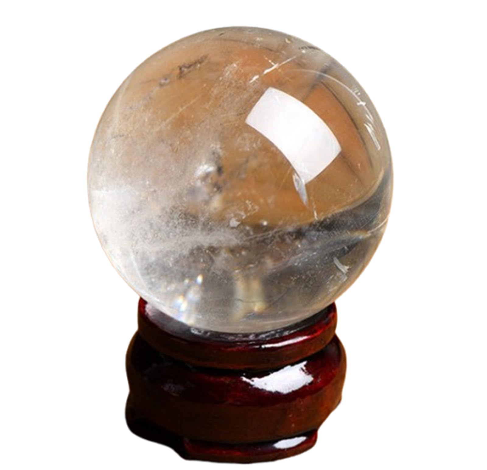 AARTERZZA Clear Quartz Crystal Ball, White Gemstone Sphere,rystal Gaze Fortune Telling for Divination Home & Party Decor,70mm/2.75in