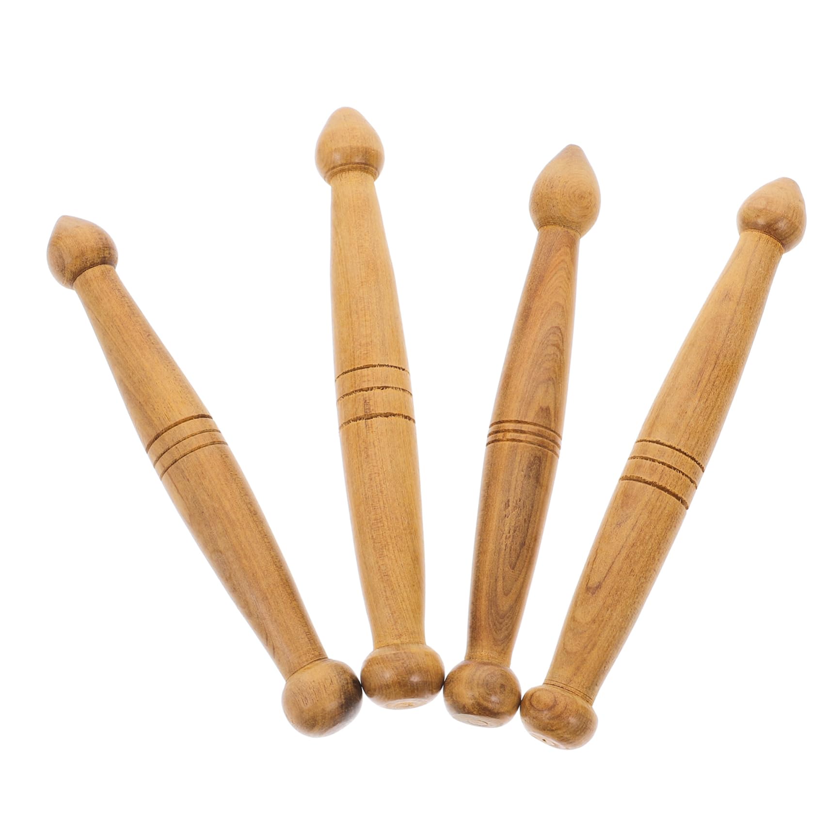VALICLUD 4 Sätze Manueller Akupressurstift Massage Körperakupunktur Massagestab Schabstab Massagewerkzeug Akupunkturstift Akupressurstab Hellbraun Duftendes Holz 4 Stück * 4