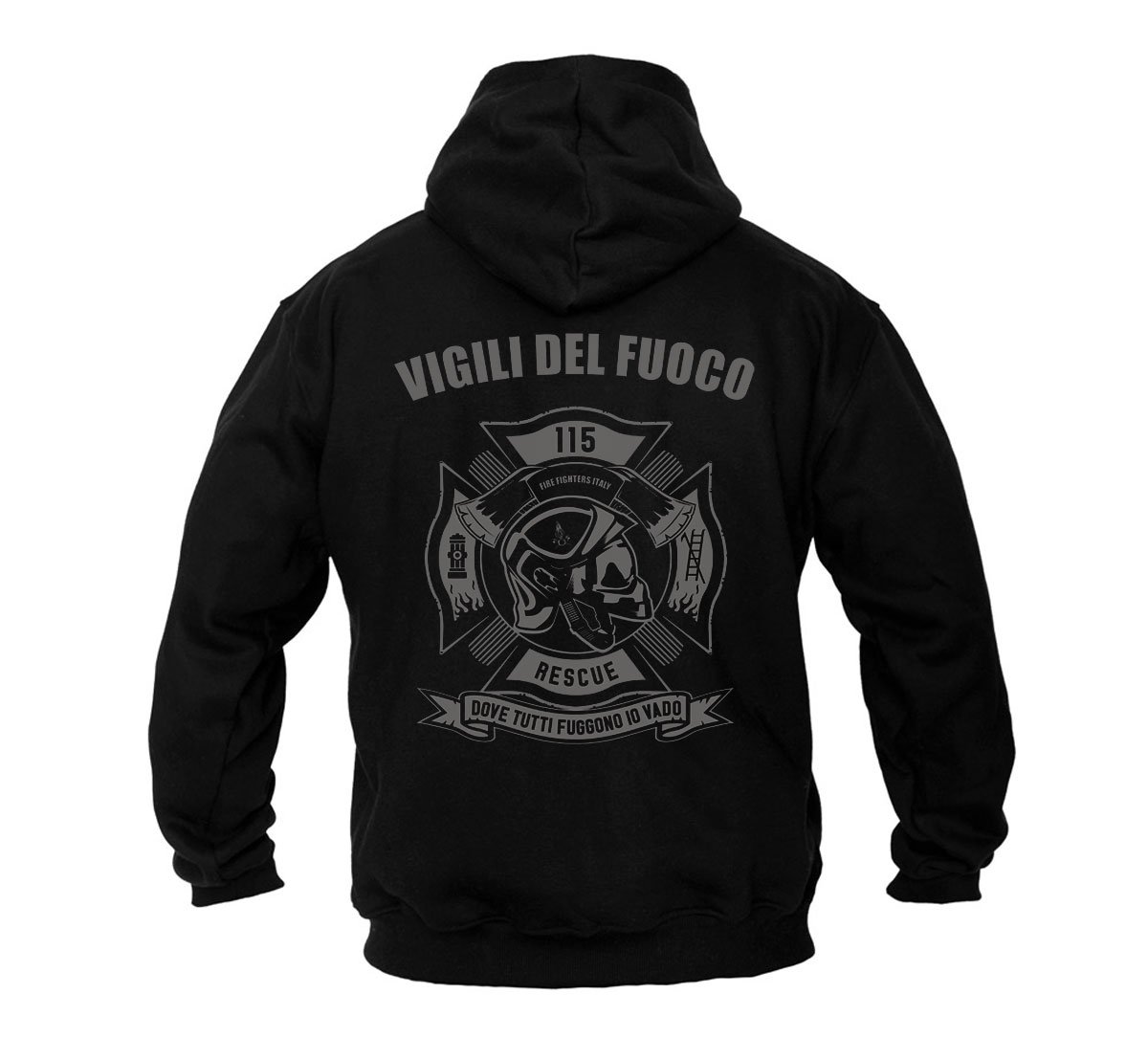 Vigili del Fuoco Felpa Uomo con Cappuccio BF6IT