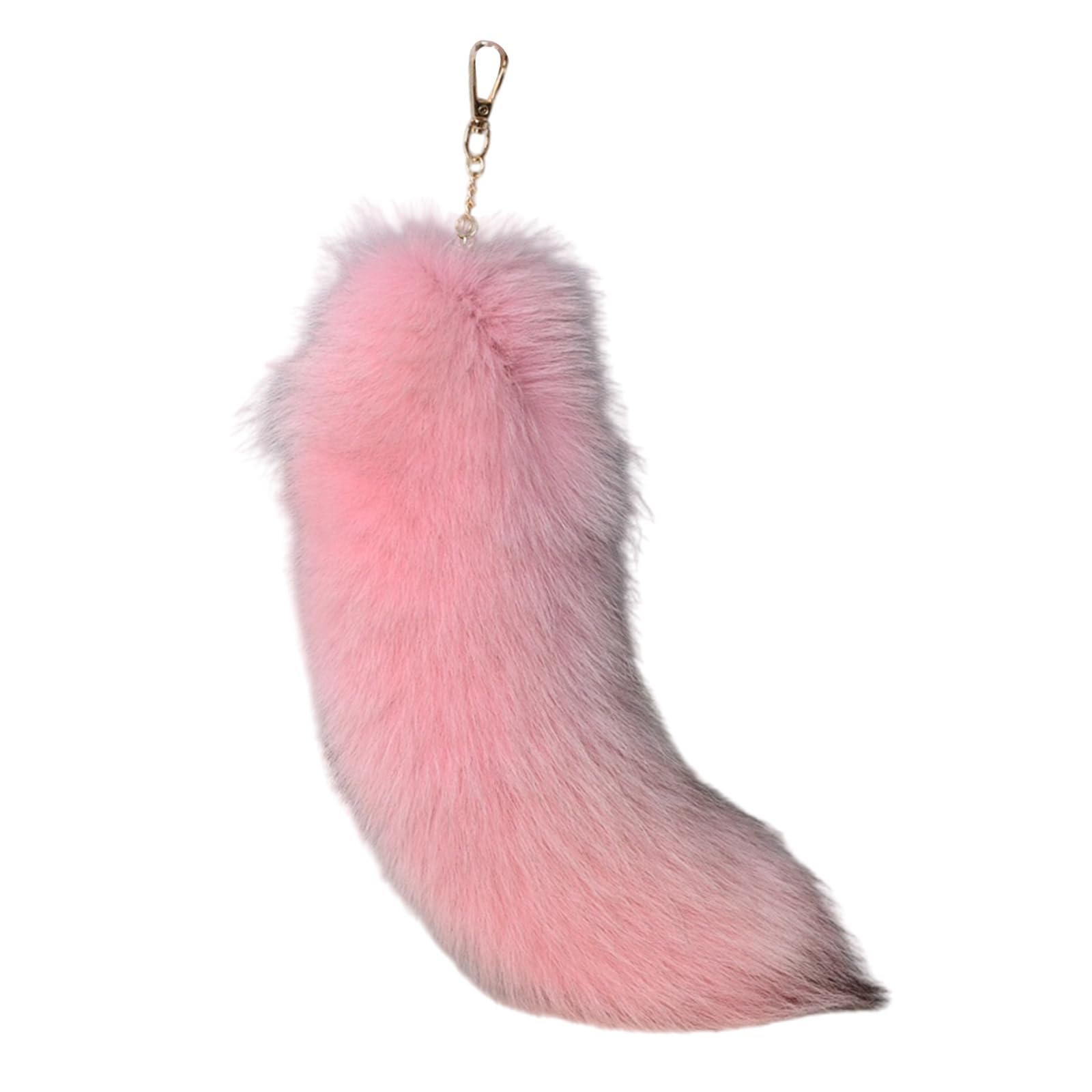 Maxtonser Plush Faux Hair Foxes Tail Keychain Elegant Keyrings Charm with Foxes Tail Pendant Fashionable Keychain Decorations