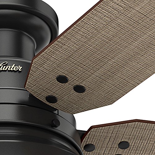 Image of Hunter Mill Valley, Outdoor or Indoor, Ceiling Fan, 52 inch, Matte Black