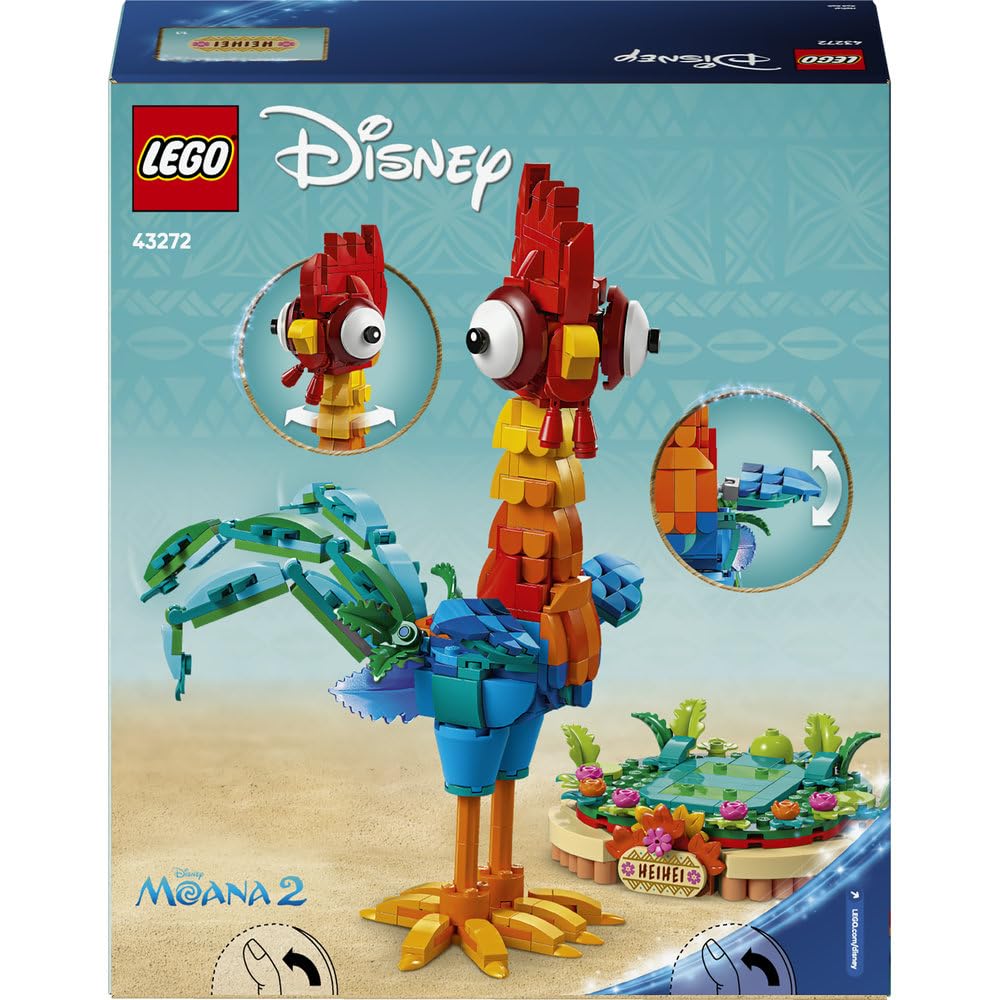 LEGO Disney Heihei 43272 | Figurka z filmu, zestaw do budowania, prezent dla fana Disneya 9+, 566 elementów
