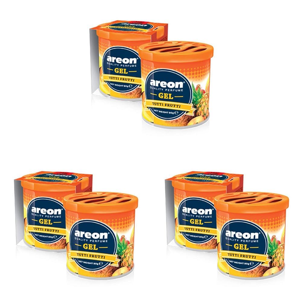 Areon Gel Can Tutti Frutti Araç Bardaklık Kokusu (3 paketi)
