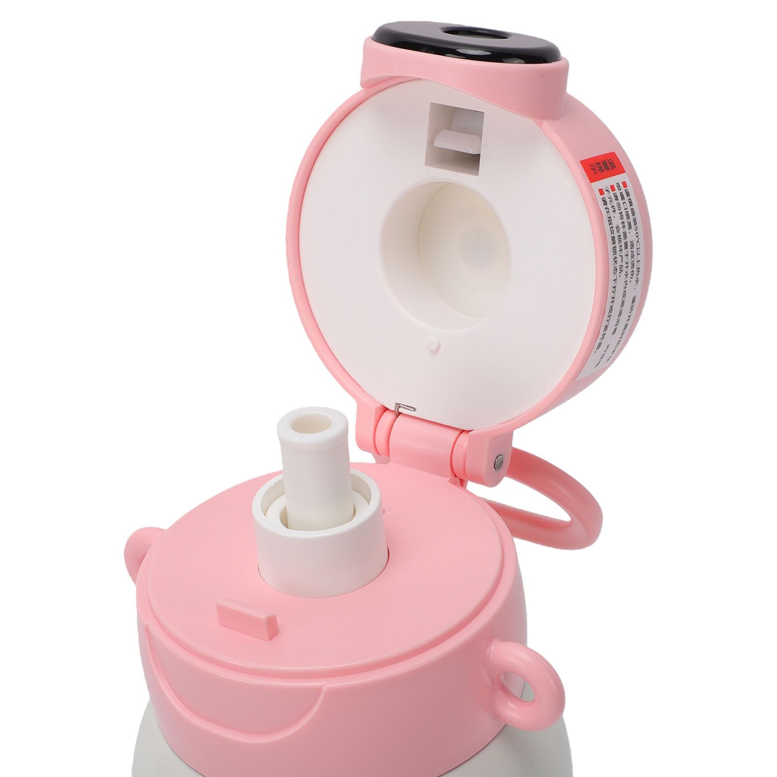 Drfeify Bottiglia d'acqua Isolata, Bottiglia Sottovuoto in Acciaio Inossidabile da 500 Ml con Sblocco Tramite Impronta Digitale, Ricarica Magnetica, Tazza di Cannuccia a Prova di Perdite per Bambini,