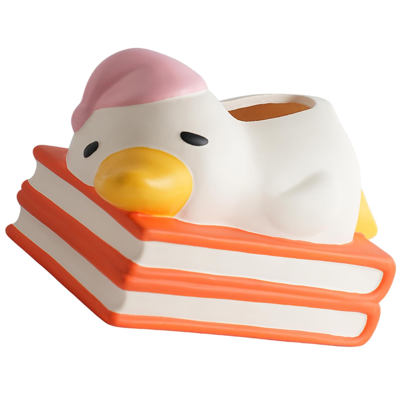 Resin Tissue Box Holder with Reclining Cartoon Design, Top Opening Tissue Cover for Tabletop Home Decor, Bedroom Living Room Desk Accent Cartoon Box Resin Cover Tabletop Dispenser Desk Decor Bedroom
