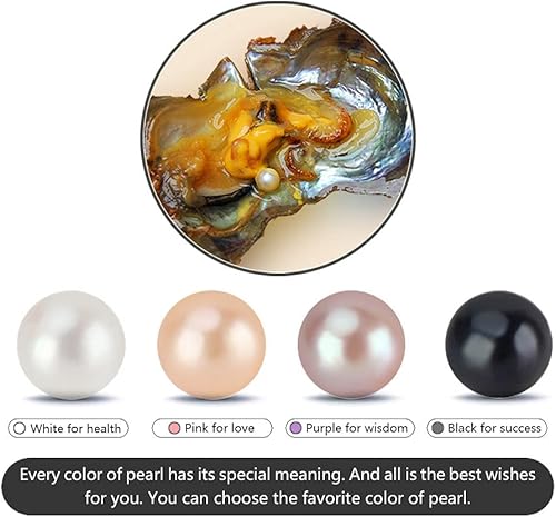Miniatura 2 de LGSY Ostras de perlas cultivadas de agua salada Akoya de colores mixtos de 0.315-0.335 in para hacer joyas de bricolaje, paquete de 5 unidades