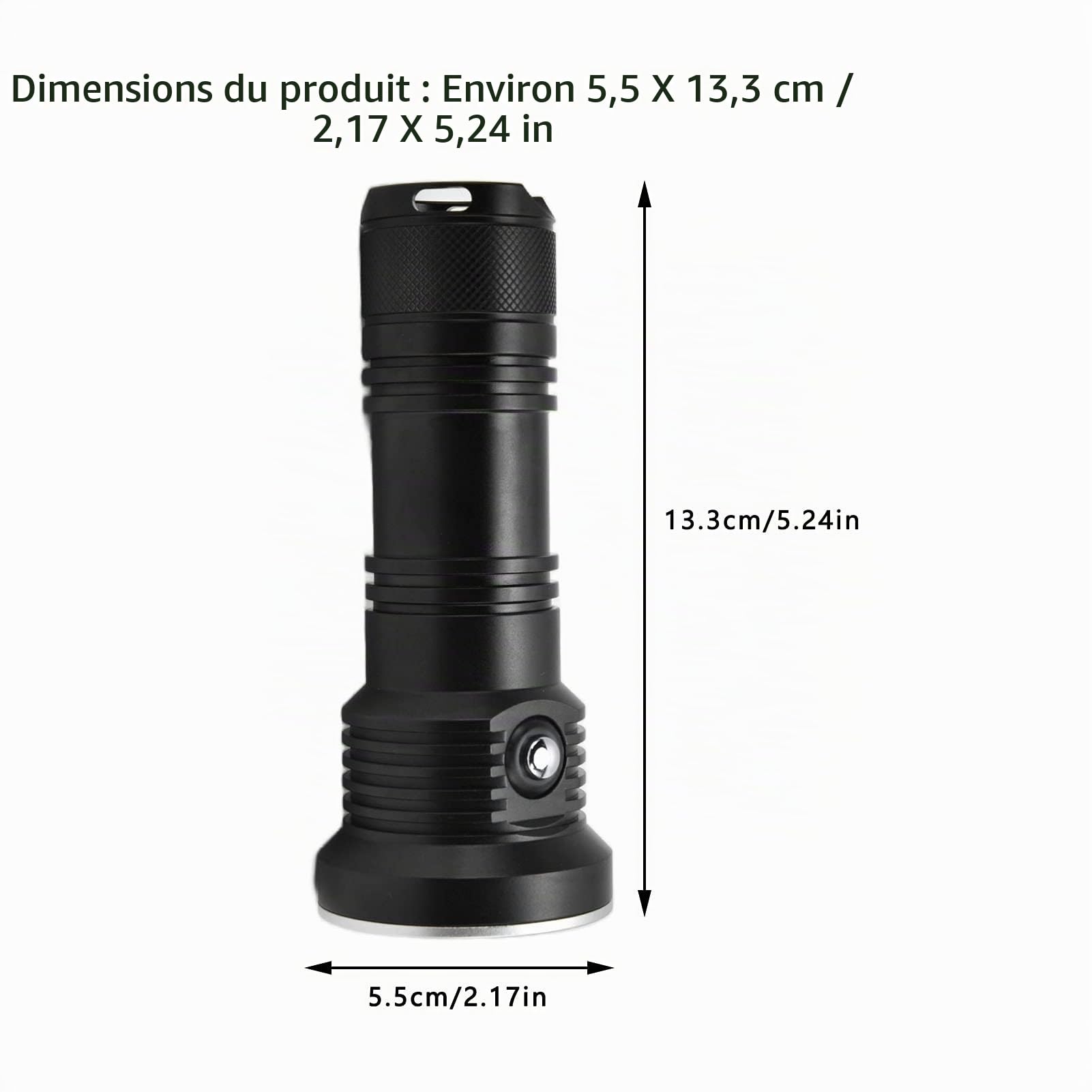 Topyond Lampes De Plongée,10000 Lampe De Plongée Rechargeable,12 LED Avec 3 Couleurs D'Éclairage Torche Sous Marine Ip68 Pour La Pêche En Plongée,5 Modes D'Éclairage Lampe