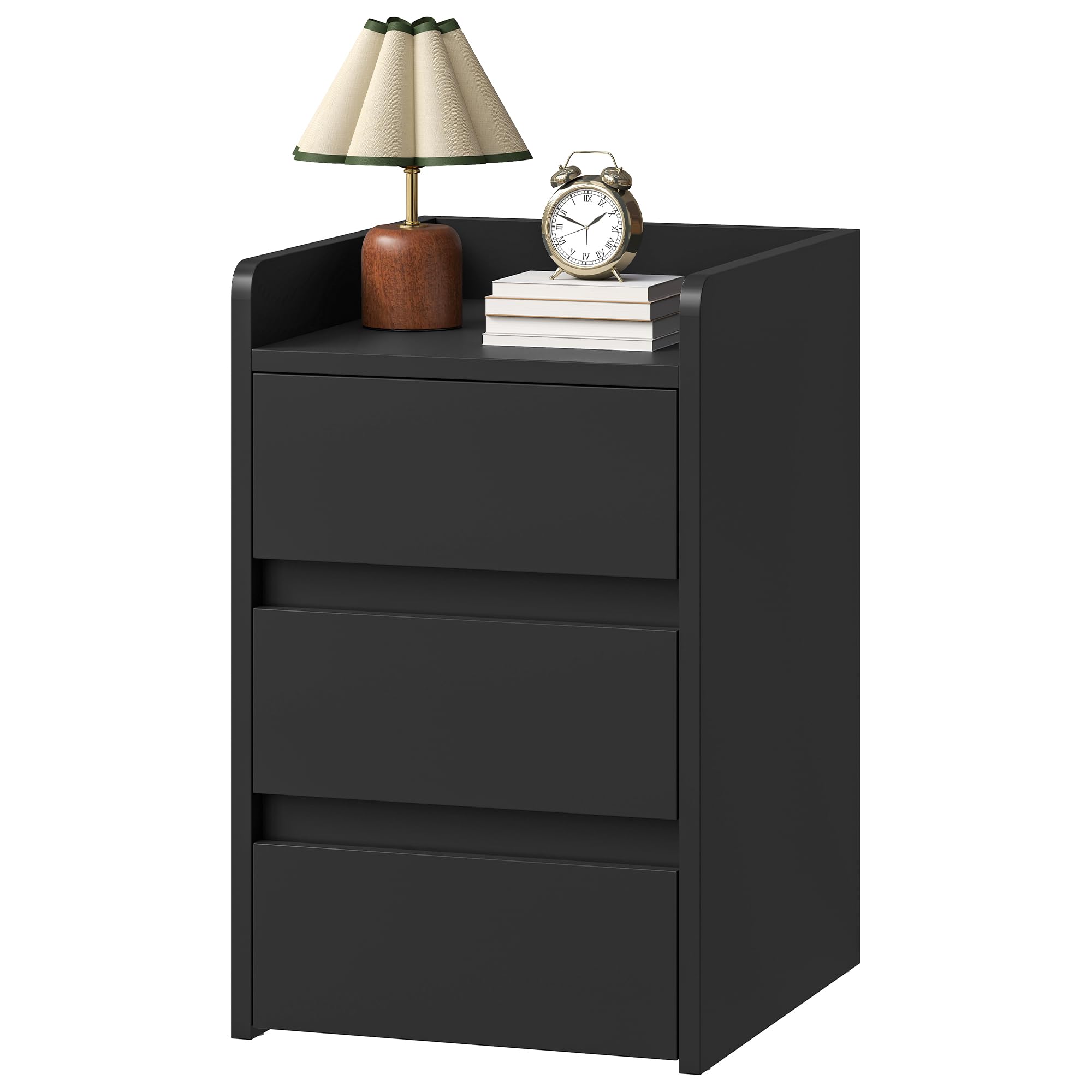 YITAHOME Bedside Table 3 Drawers Charging Station Nightstand Storage Table
