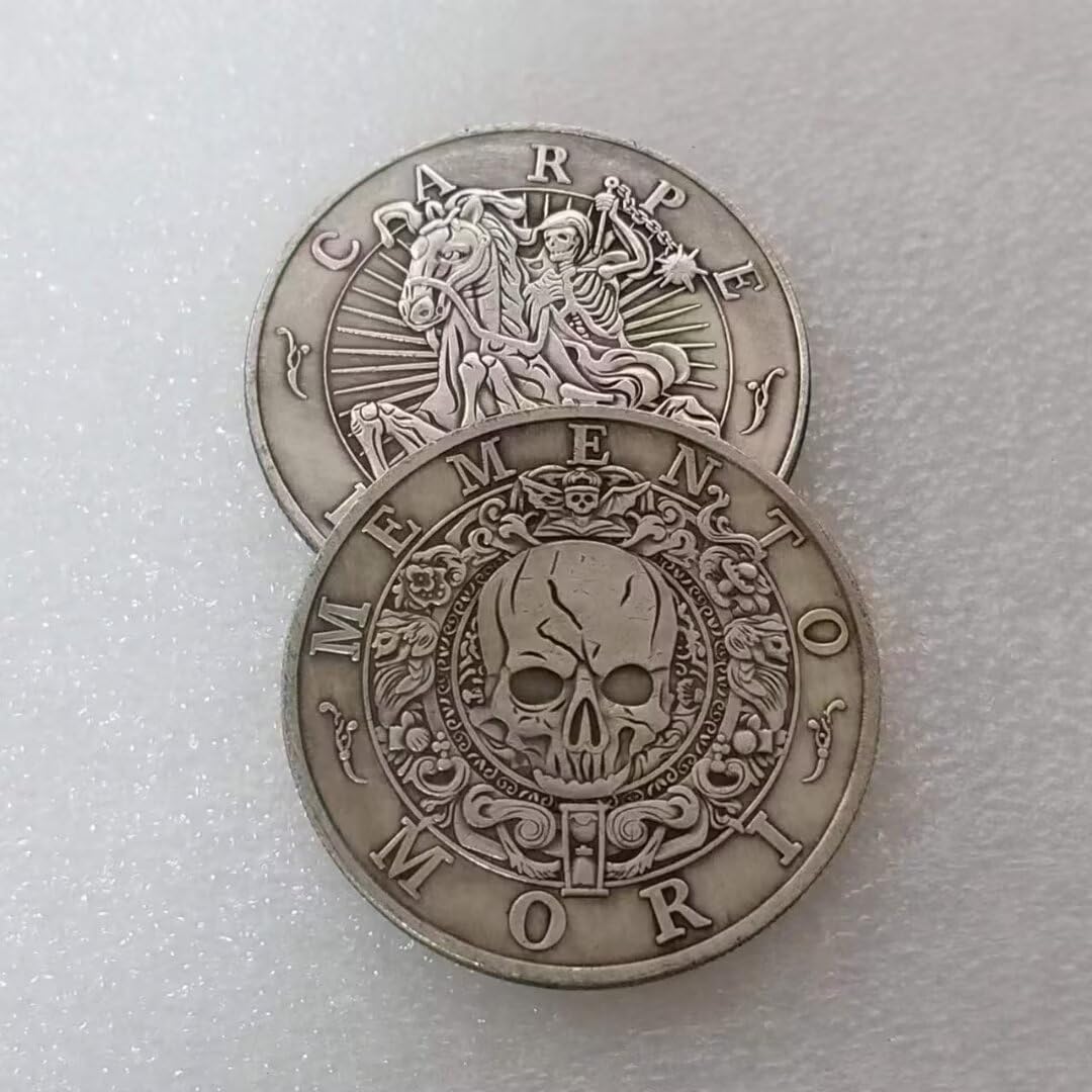 YIQILAFADA Memento Mori Medal Carpe Diem Stoicyzm Pamiątkowe Monety Hobo Moneta dla kolekcjonera