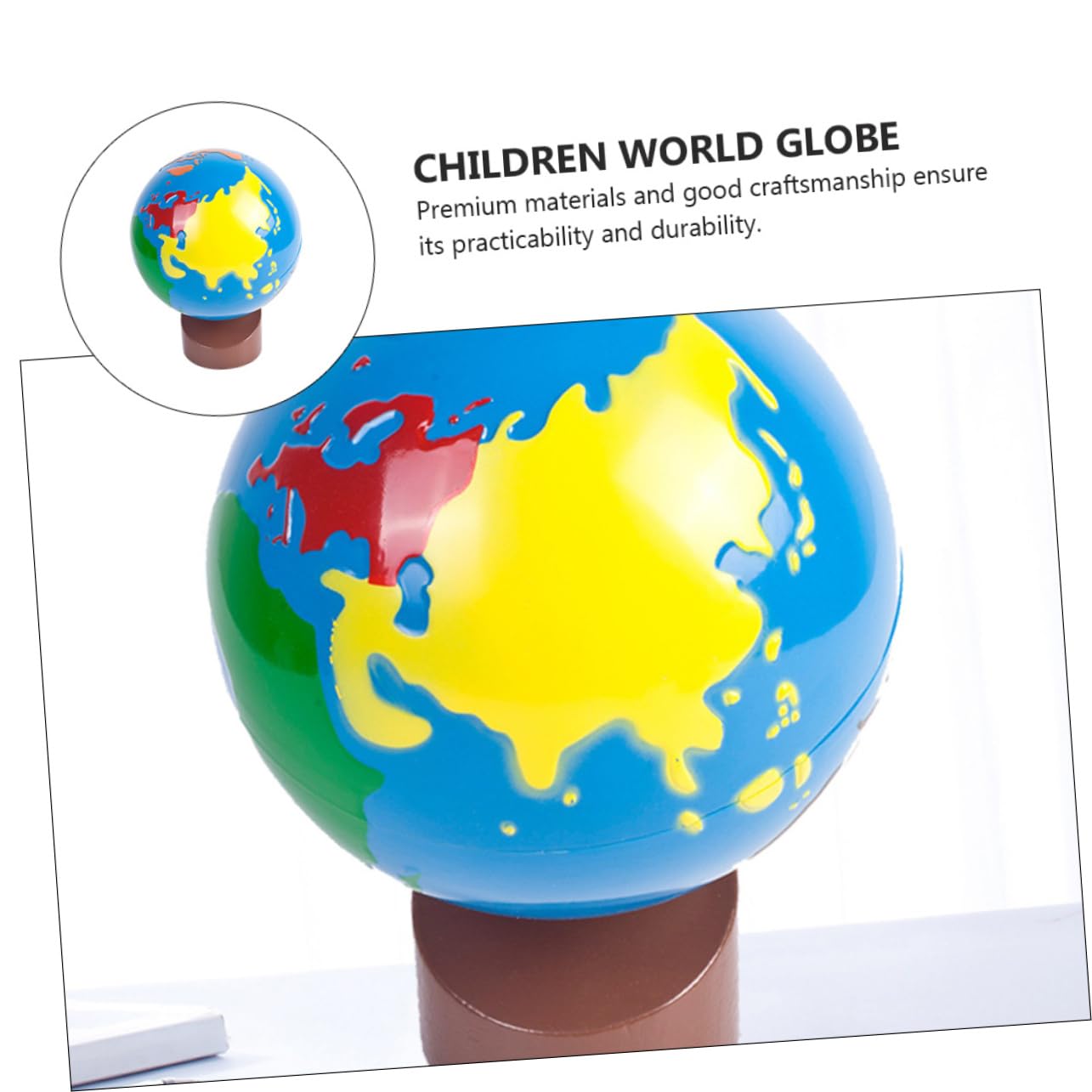 Kisangel Globo Educativo Protettivo per Colori Delicati per Protezione Didattico per Casa e Scuola Stimola Cognizione Geografica