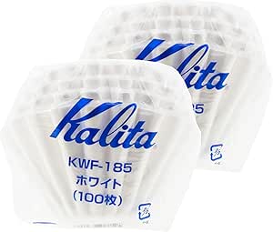 Accesorio Cafetera Kalita Wave Kalita 22212 KWF-Wave (100P) Filtro De Papel Larger Size (185) Blanco Filtros Japón