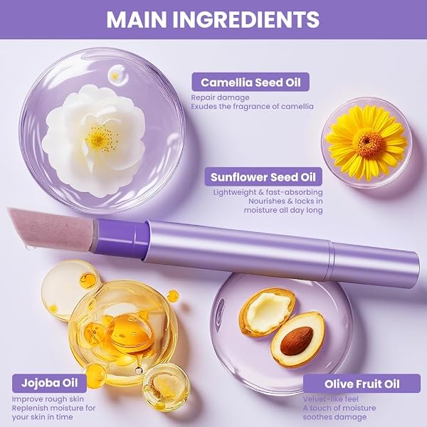 LOPHE Penna 3 In 1 per la Cura, 2PC Cuticle Scrub Pen con 45°Punta In Ceramica, con Olio di Semi di Camelia e Semi di Girasole – Idrata e Nutre in Profondità, Formula non Grassa - 3