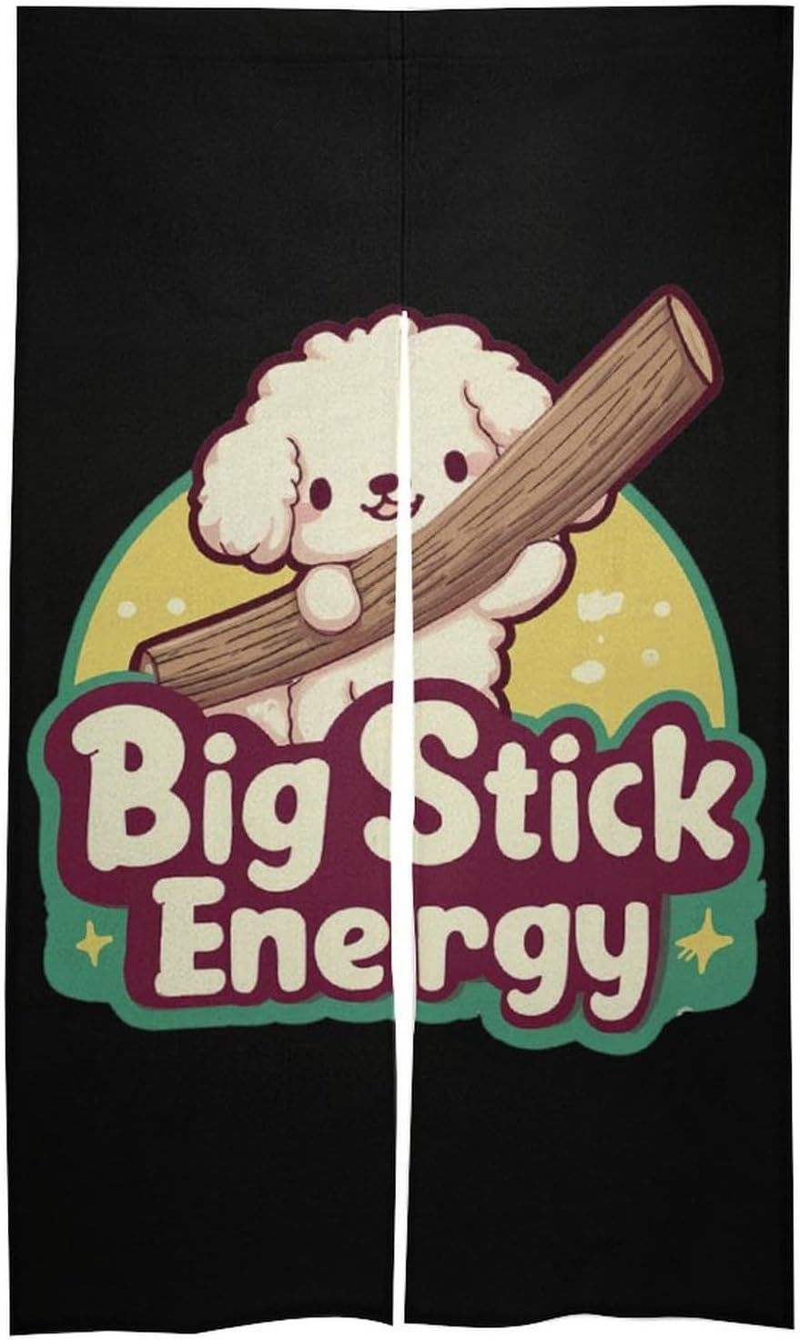 Big Stick Energy Doorway Curtain Insulated Room Divider Drapes | white linen,privacy curtains