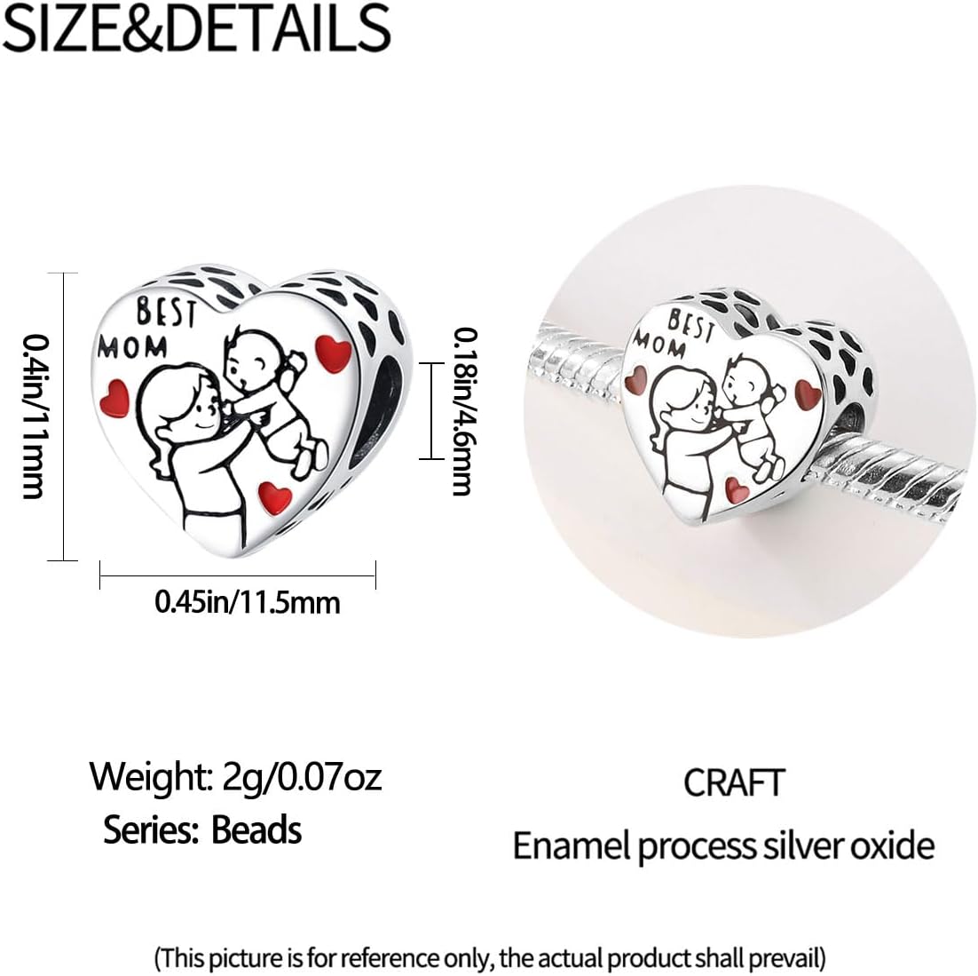 925 Sterling Silver Charms for Bracelets,Happy Family Dangle Pendants Charms Bead fit Pandora Charms Bracelets or Necklaces Jewelry Gift for Womens - Image 6