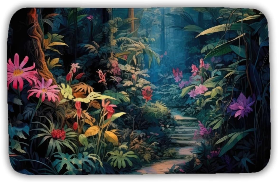 MWW C1BM2134ZG6BJS 21 x 34 in. Against All Odds Green Bath Mat - Home Decor Essential