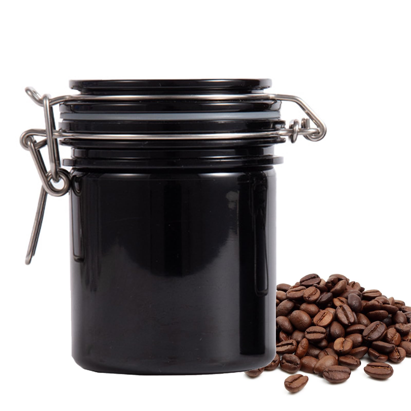 Boîte à Café Hermétique Dosenritter 500g - Métal Noir Mat Avec Joint Silicone Et Fermeture Éclair Mécanique