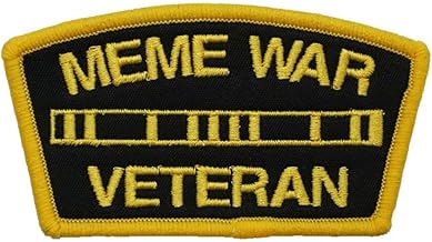 2 x Meme War Vetran Embroidered Patch for Cardigans, Backpacks and Clothes