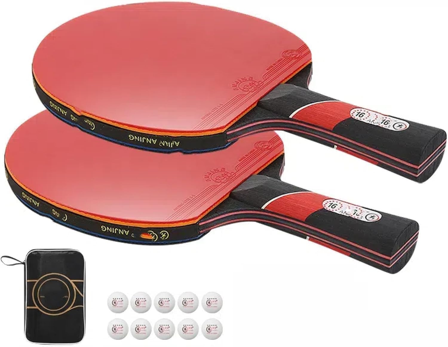 Genuine Table Tennis Racket Adult Competition Professional Grade Carbon Handmade Horizontal Racket Straight Shot Offensive Long Handle Short Handle high Elasticity