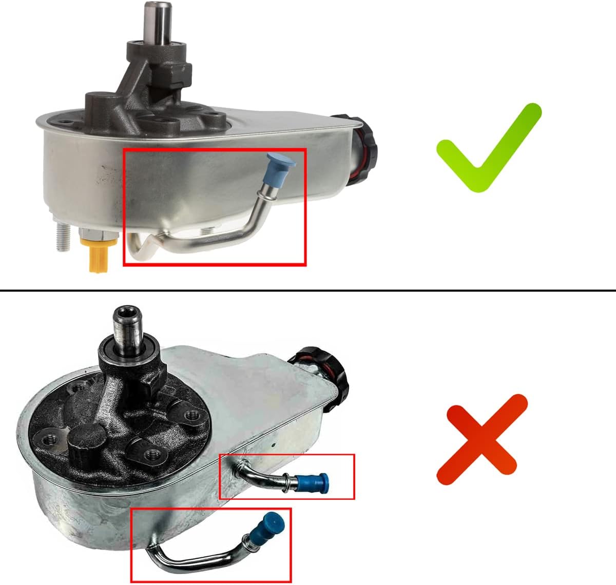 AUQDD 20-8740 Power Steering Pump (For V8 Engine,No Hybrid) Fit For 07-14 Cadillac Escalade/Chevy Avalanche Silverado Suburban 1500 Tahoe/GMC Sierra 1500 Yukon Power Assist Pump 96-8740 26074333