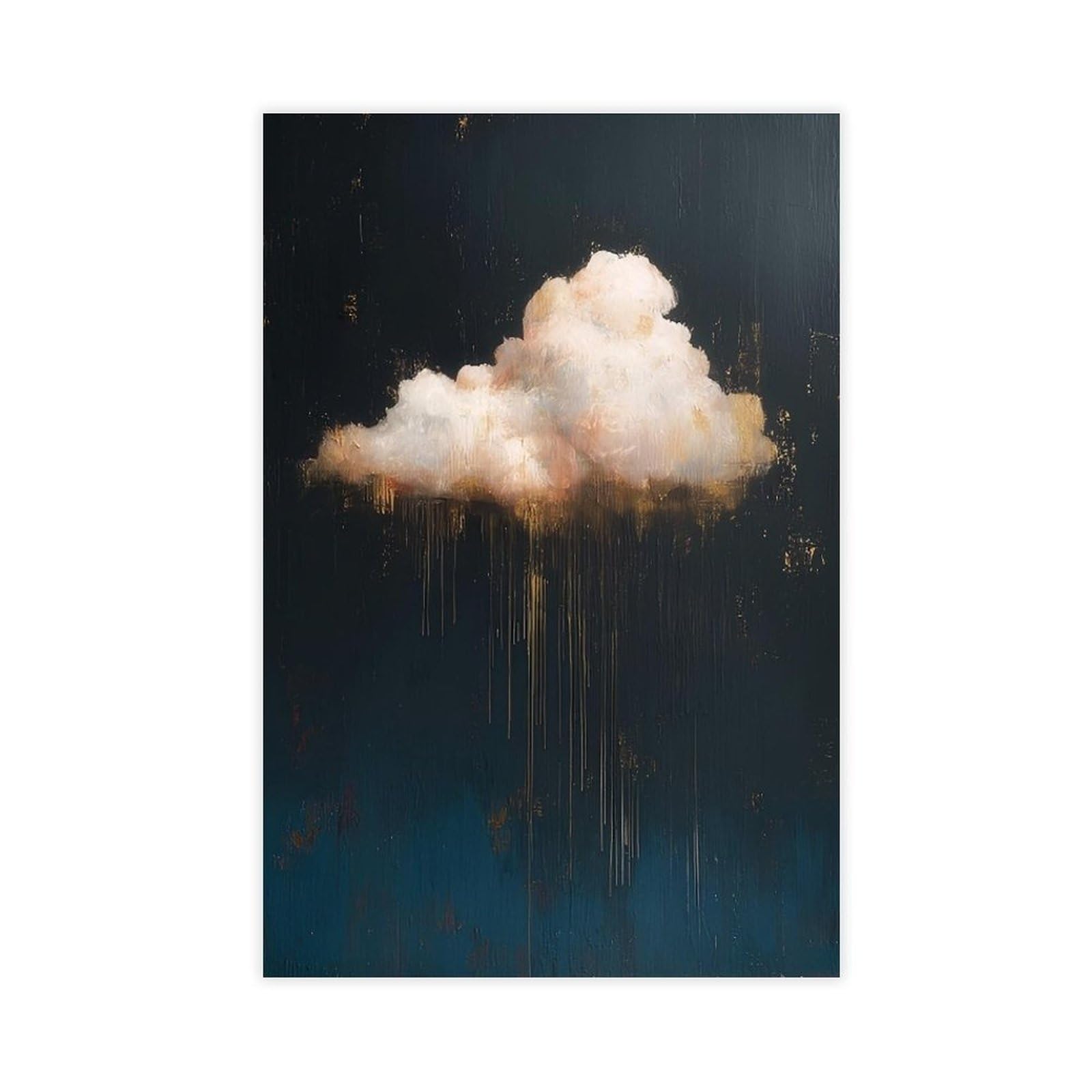 Bareronor Brown Golden Hour Raincloud Canvas Poster Bedroom Decor Landscape Office Room Decor Gift 20" L X 30" W