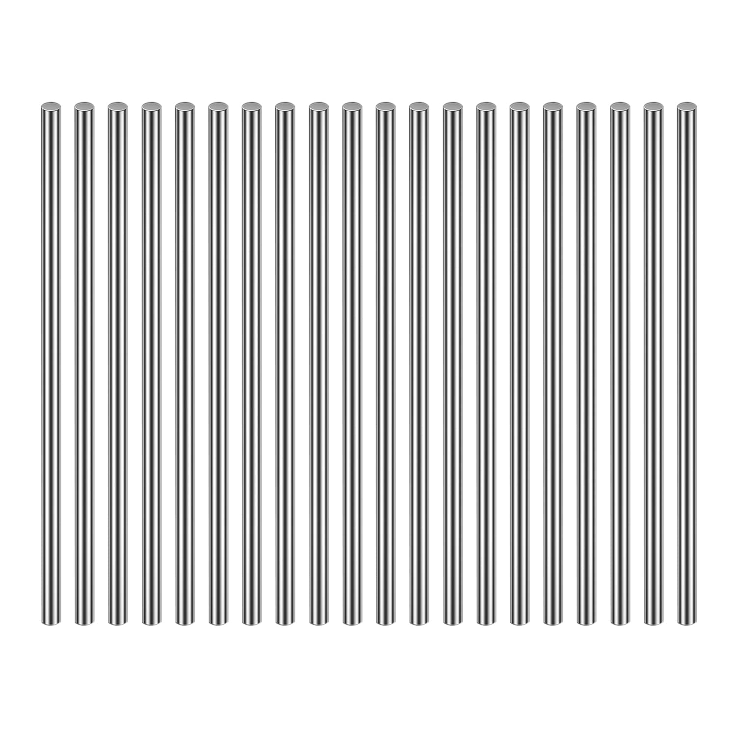 DYWISHKEY 20 Pieces 4.0mm x 100mm 304 Stainless Steel Rods, Metal Solid Shaft Rods, Lathe Bar Stock for DIY Craft Making, Handle Pin