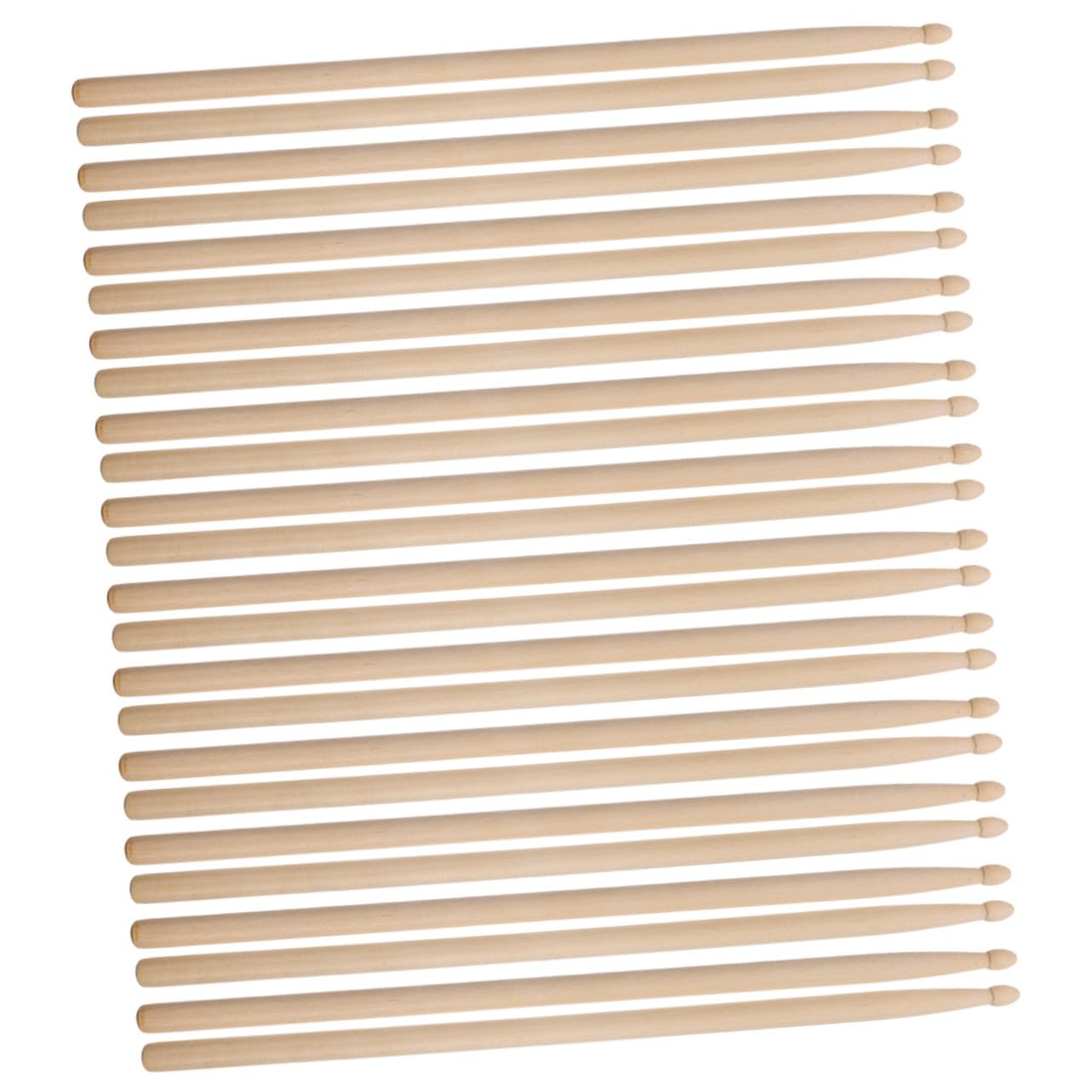 Milisten 12pares Baquetas de Jazz para Batería de Madera con Punta Redonda para Practicar Casa Bandas Escolares Suministros para Percusión