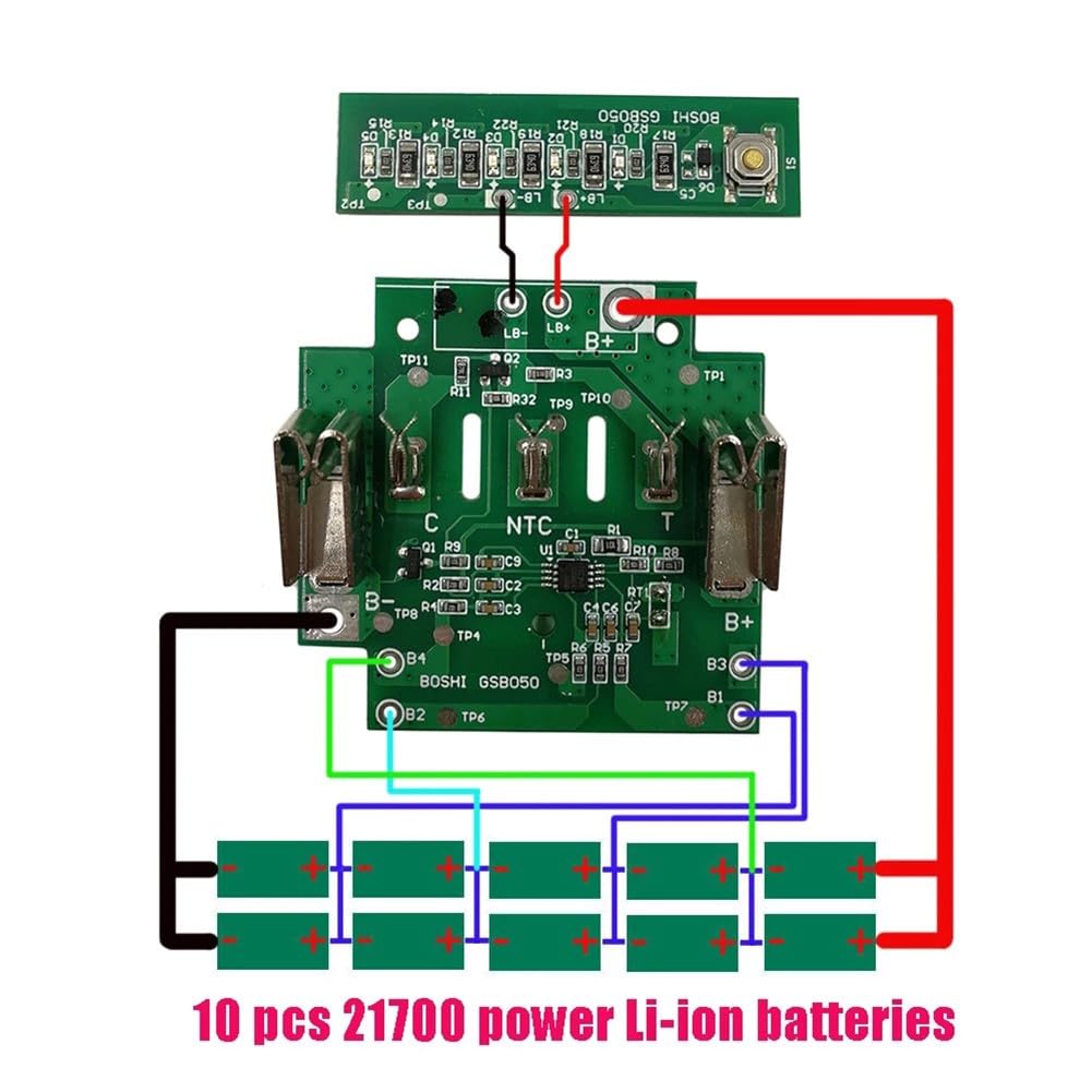 21700 BAT618 obudowa akumulatora litowo-jonowego z tworzywa sztucznego z zabezpieczeniem przed ładowaniem do Bosch 18 V BAT610 BAT609 BAT618G (pudełko)