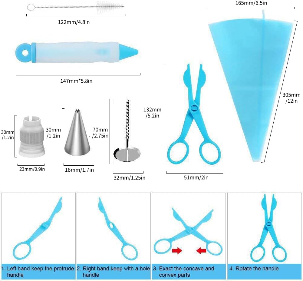 Complete Cake Decorating Tool Kit with 100 Baking Cups, Piping Bags, and Accessories for Cake, Cupcake, and Cookie Decoration