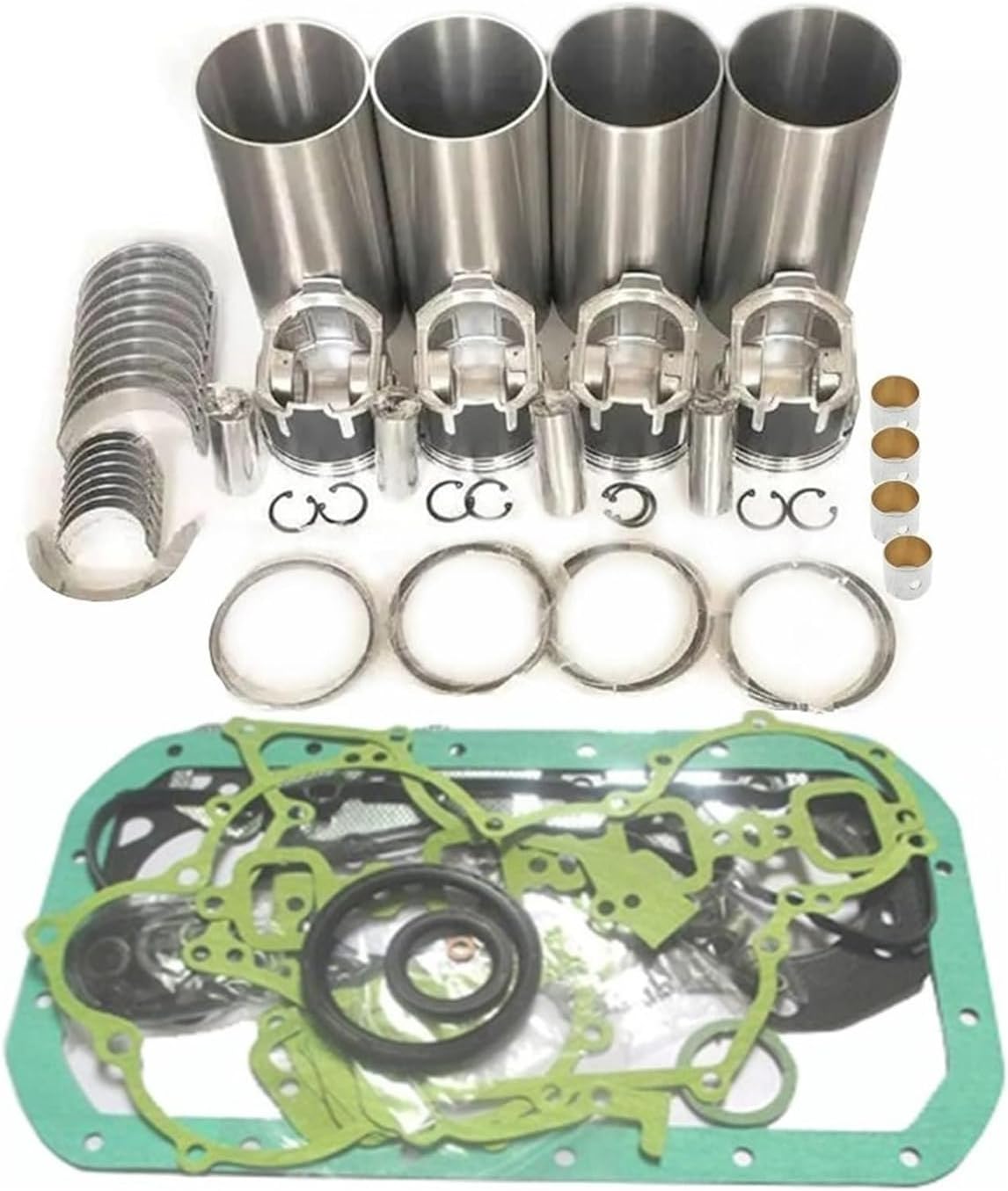 1Set 4D98E Overhaul Rebuild Kit For Komatsu 4D98E 4D98E-1 Engine FD20 FD25 FD30 Forklift Liner&Piston Kit&Bushing Kit