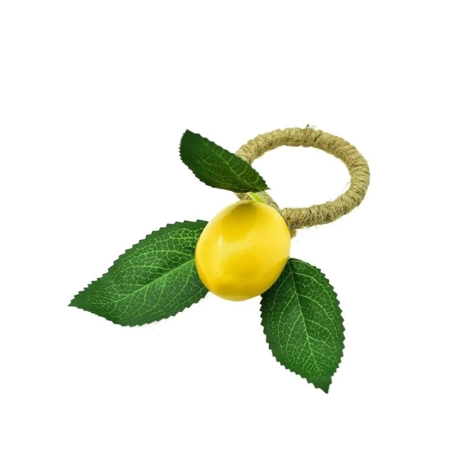 12PCS Simulation Lemon Plant Napkin Ring Party Supplies