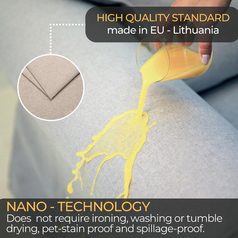 Comfortly Cover for Henriksdal Bar Stool - Larger Model, Replacement Slipcover, Heavy Duty 1 pcs Cover, Pets and Stain Proof Durable Nano-Tech Fabric, Easy to Clean & Replace (Cashmere Blends - Beige)