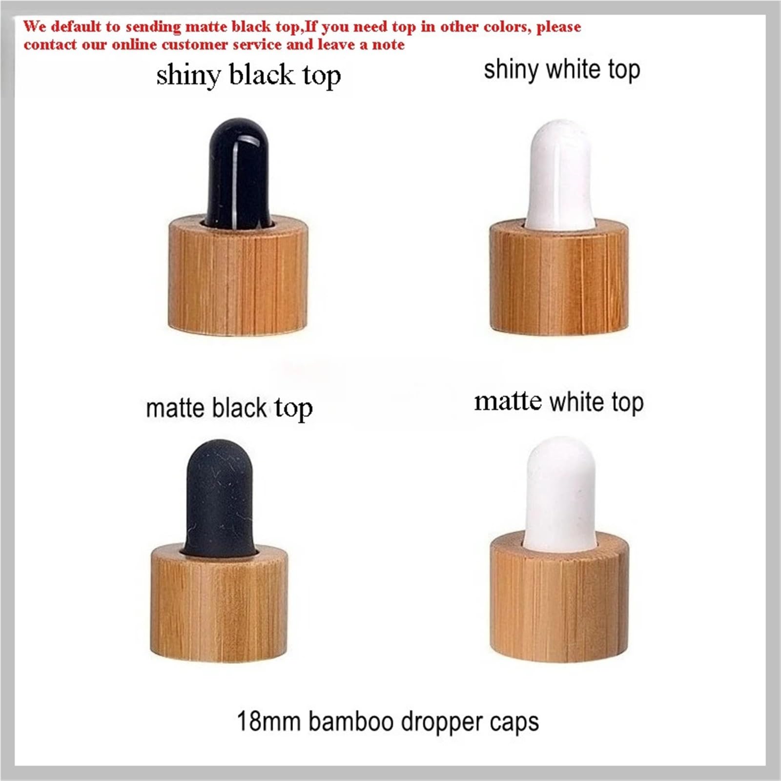 Gotero 5/10/15/20/30/50/100ml botella de aceite esencial negro mate tapa cuentagotas goma madera cosmético vidrio esmerilado(Bamboo Circle,10pcs,50ml)