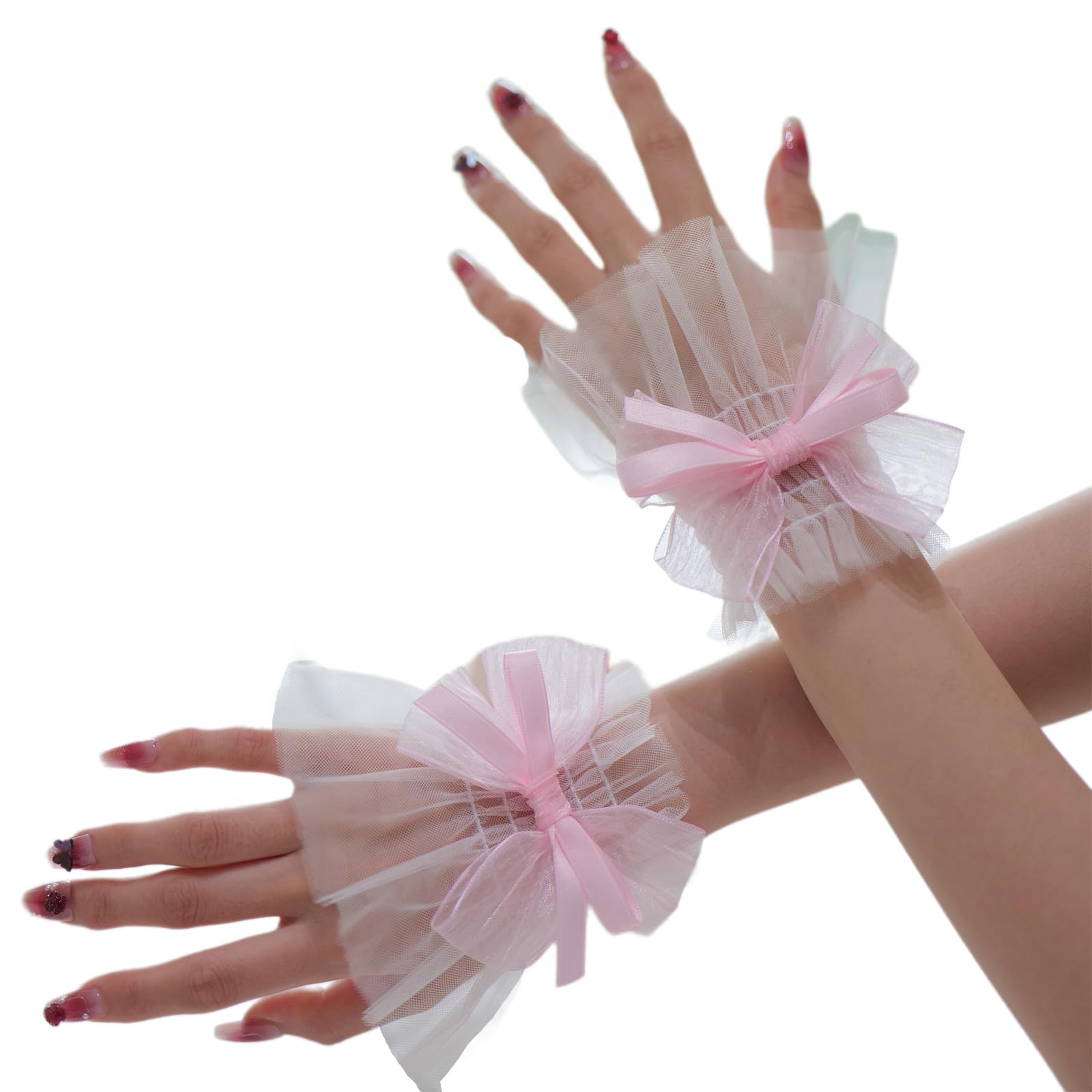 MICFENY Stretchy Lace Sleeve Covers For Women Photoshoots Fashion Addons With Ventilated Net Fabric