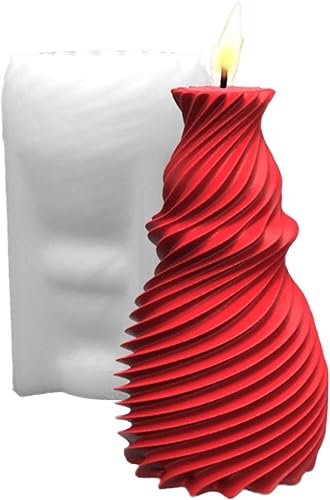 Miniatura 7 de Molde de vela de silicona en forma de corazón, columna de amor para bricolaje, espuma geométrica, cera de jabón, resina de yeso, polímero, arcilla,