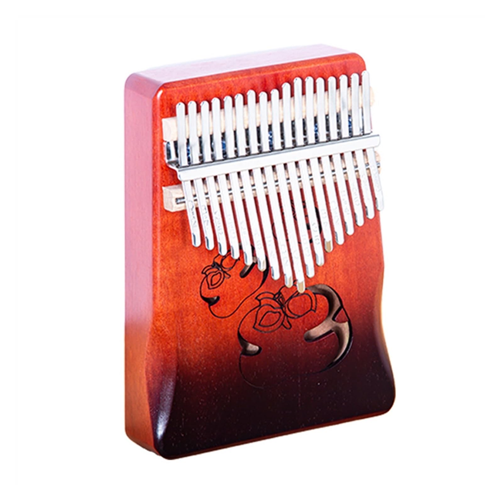 Kalimba Retro czarne pianino palcowe 17-tonowe drewniane pudełko kalimba