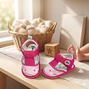THE DDS STORE Baby Sandals, Cute Animal Face Design, Velcro Strap, Soft Sole, Infant Prewalker Shoes, Multiple Colours Socks Cum Shoes gallery image