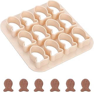 Goldfish Cookie Cutter, 1 Inch Mini Goldfish Cracker Cutter 12 Grids in 1 Fun Gold Fish Shaped Foods Mold Cutter for DIY C...