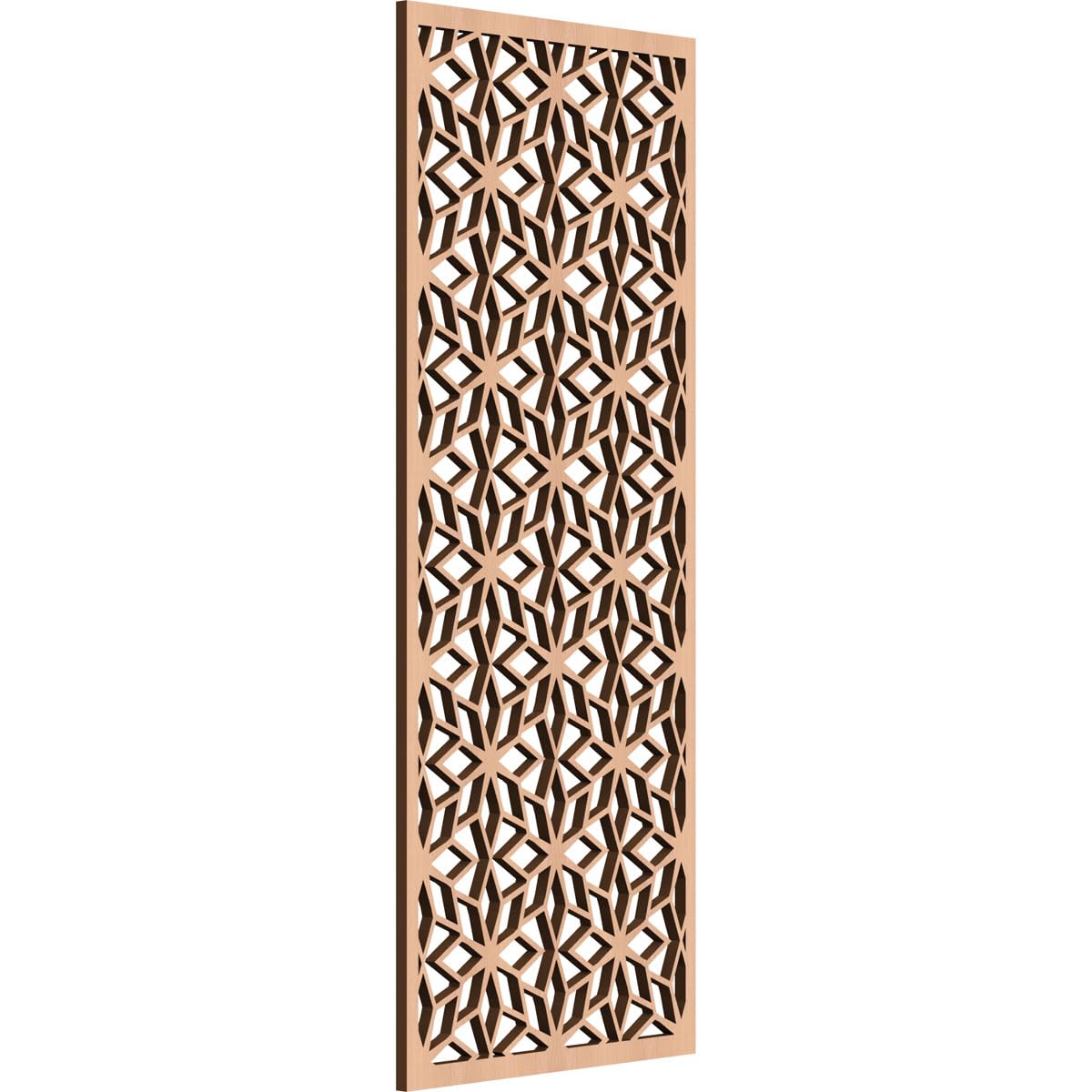 13 3/8"W x 34 3/8"H x 3/8"T Lake Decorative Fretwork Wood Wall Panels, Alder