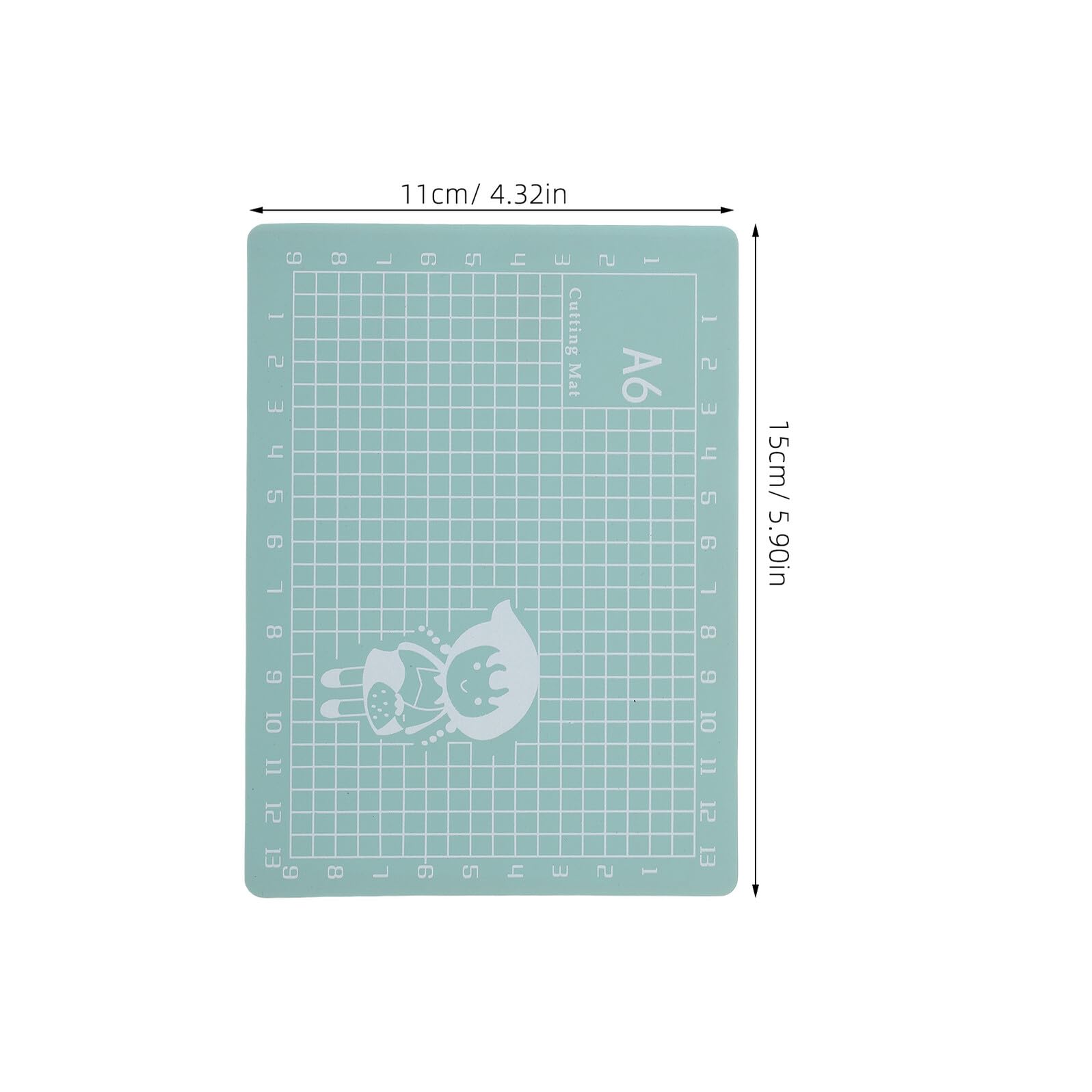 Tappetino da Taglio Artigianale Pvc Verde 8 Pezzi Doppio Lato | Griglia di Misura Precisa, Superficie Antiscivolo, per Scrapbooking e Cucito