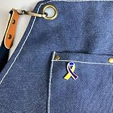 Bladder Cancer Awareness Products Blue Purple and Yellow Ribbon Lapel Pin