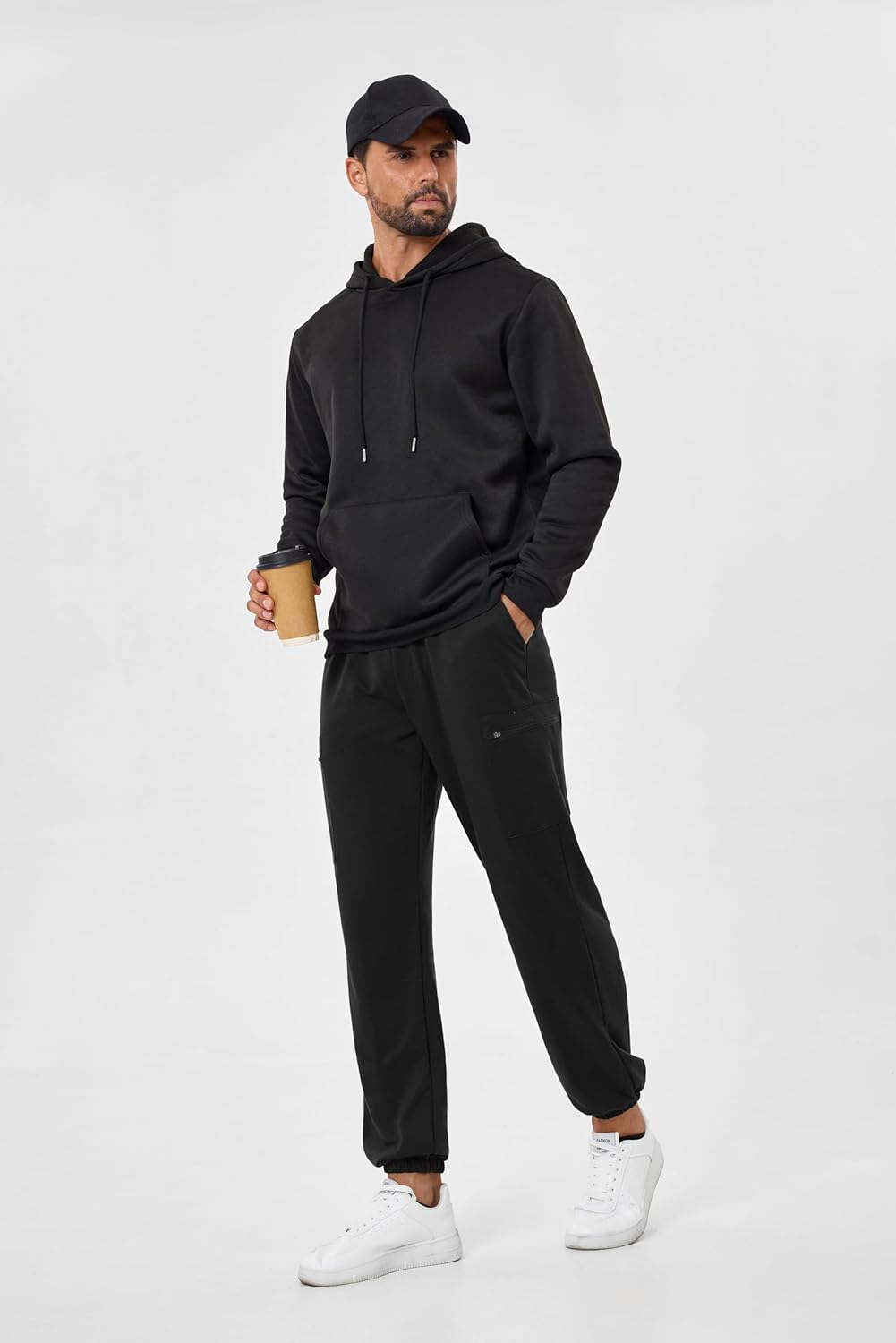 SILKWORLD Mens Sweatpants Tapered Athletic Joggers Workout Running Jogging Track Pants with Zipper Pockets - Image 3