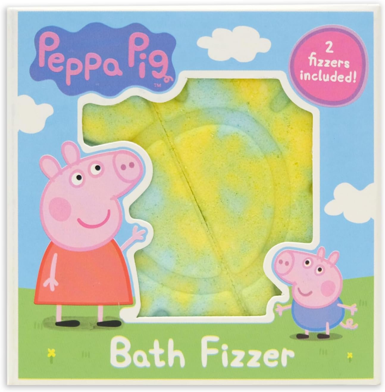 Peppa Pig Bath Fizzer Duo, Kid’s Bath Bombs for 3-Year-Olds and Older, Pineap...