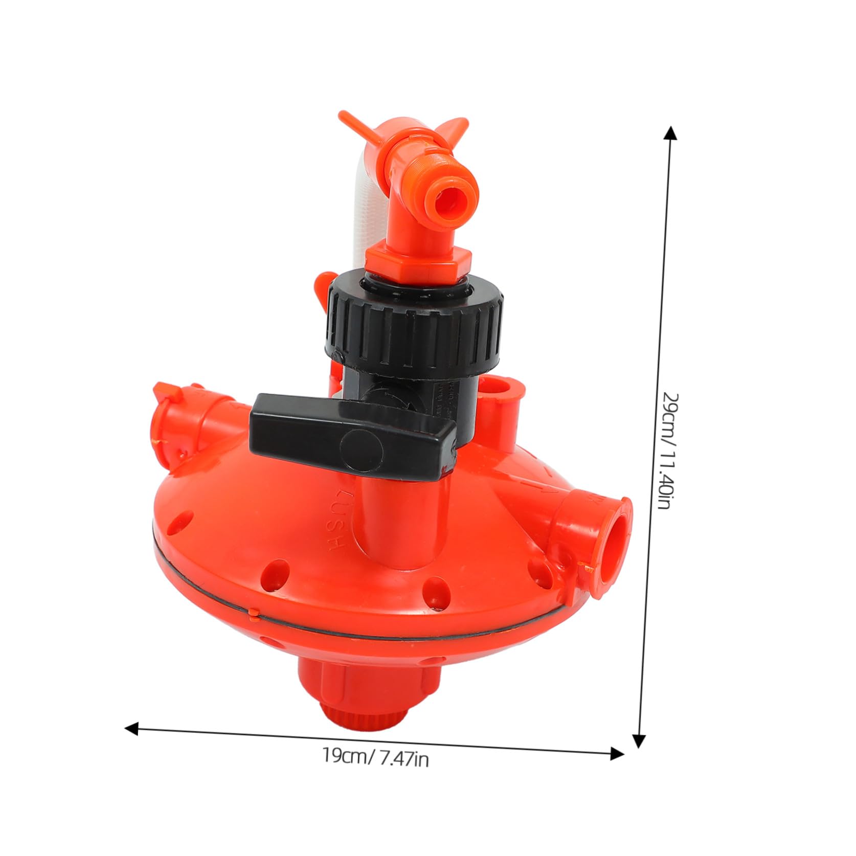 Abbeveratoio Automatico per Galline Regolatore di Pressione Rosso | Plastico, Previene le Perdite, per Allevamento Avicolo, Accessorio 1 Pezzo