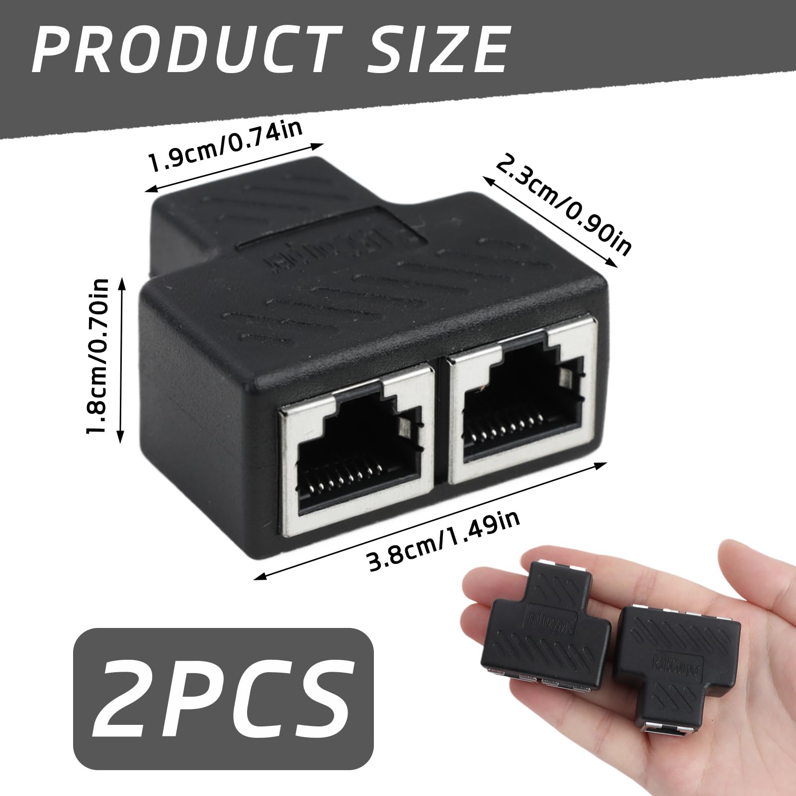 Sdoppiatore Ethernet 1 A 2 Porte - Doppia Connessione Per Rete Cablata - Foto 3