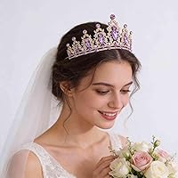 Vista 3 de Kamirola - Queen Crown and Tiaras Princess Crown for Women Crystal Headbands for Bridal, Princess for Wedding and Party Negro