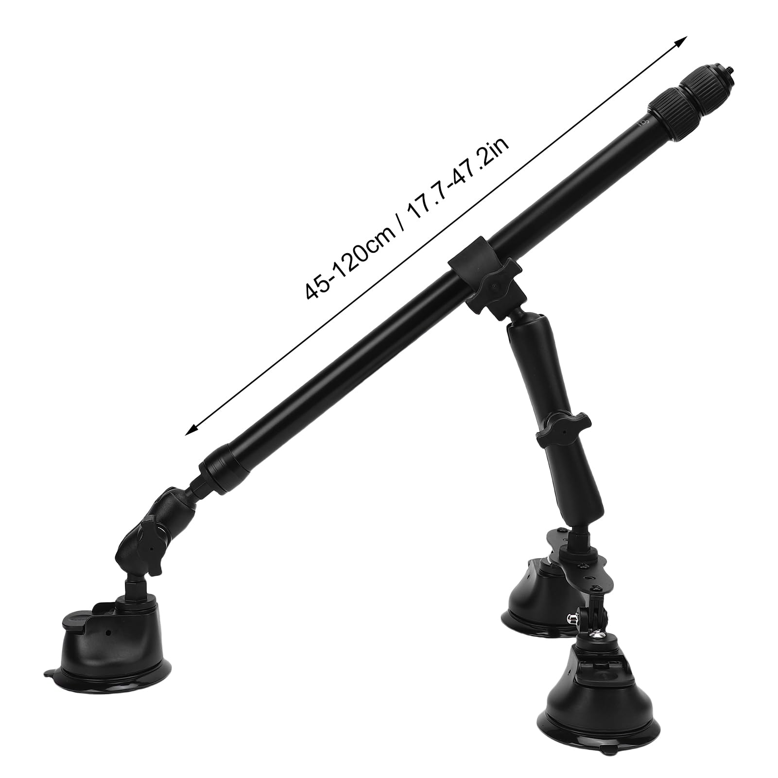 Dilwe Soporte para Coche con Ventosa, Palo Selfie Ajustable, Soporte Versátil para Serie X, Se Extiende de 45 a 120 Cm, para Fotografía de Vehículos y Exteriores