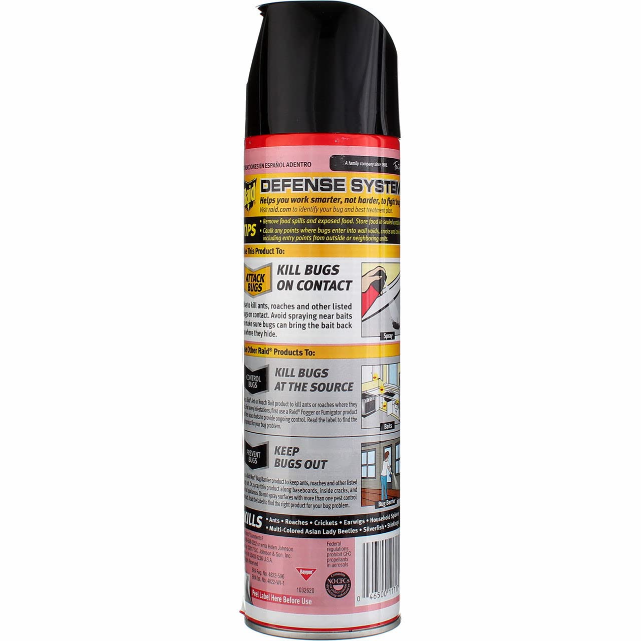 Raid Ant & Roach Killer Aerosol Fragrance Free 17.5 oz. Pack of 4