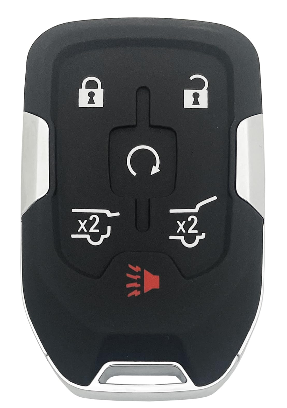 6 Button Replacement Key Fob Cover Case fit for GMC Yukon XL Denali Chevy Tahoe Suburban 2014 2015 2016 2017 2018 2019 2020 Keyless Entry Key Fob Shell
